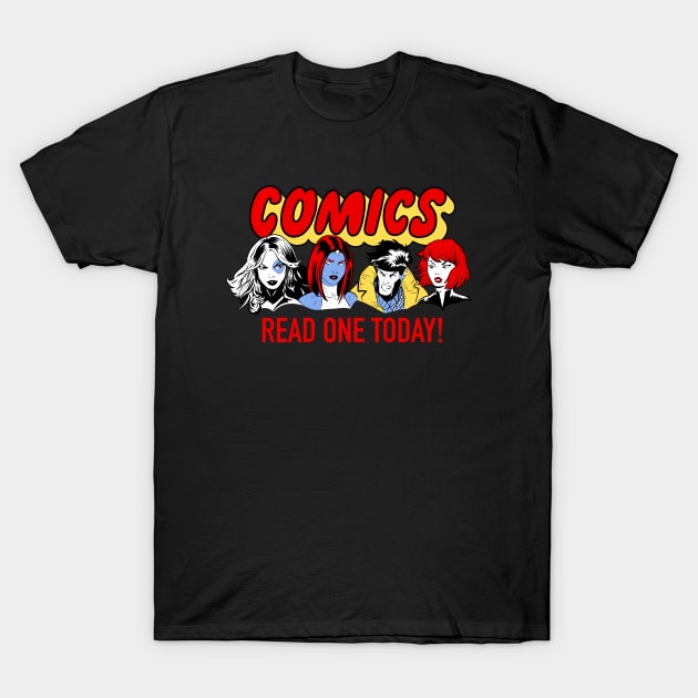 Comics Read One Today Series 2 T-Shirt by elliotcomicart